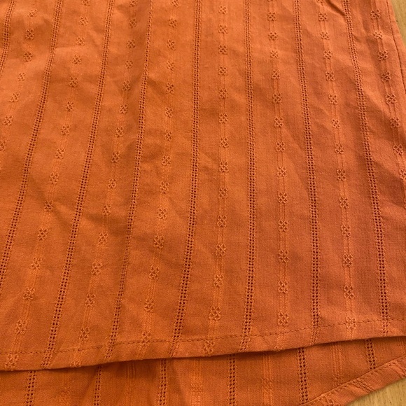 Lost + Wander Women’s Burnt Orange Button-Up Feminine Cotton Blouse New size M - Picture 8 of 11